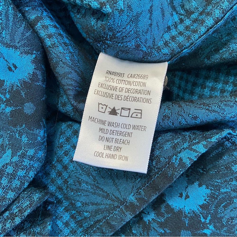 ROBERT GRAHAM Men's Blue Floral Shirt Medium - Picture 6 of 6